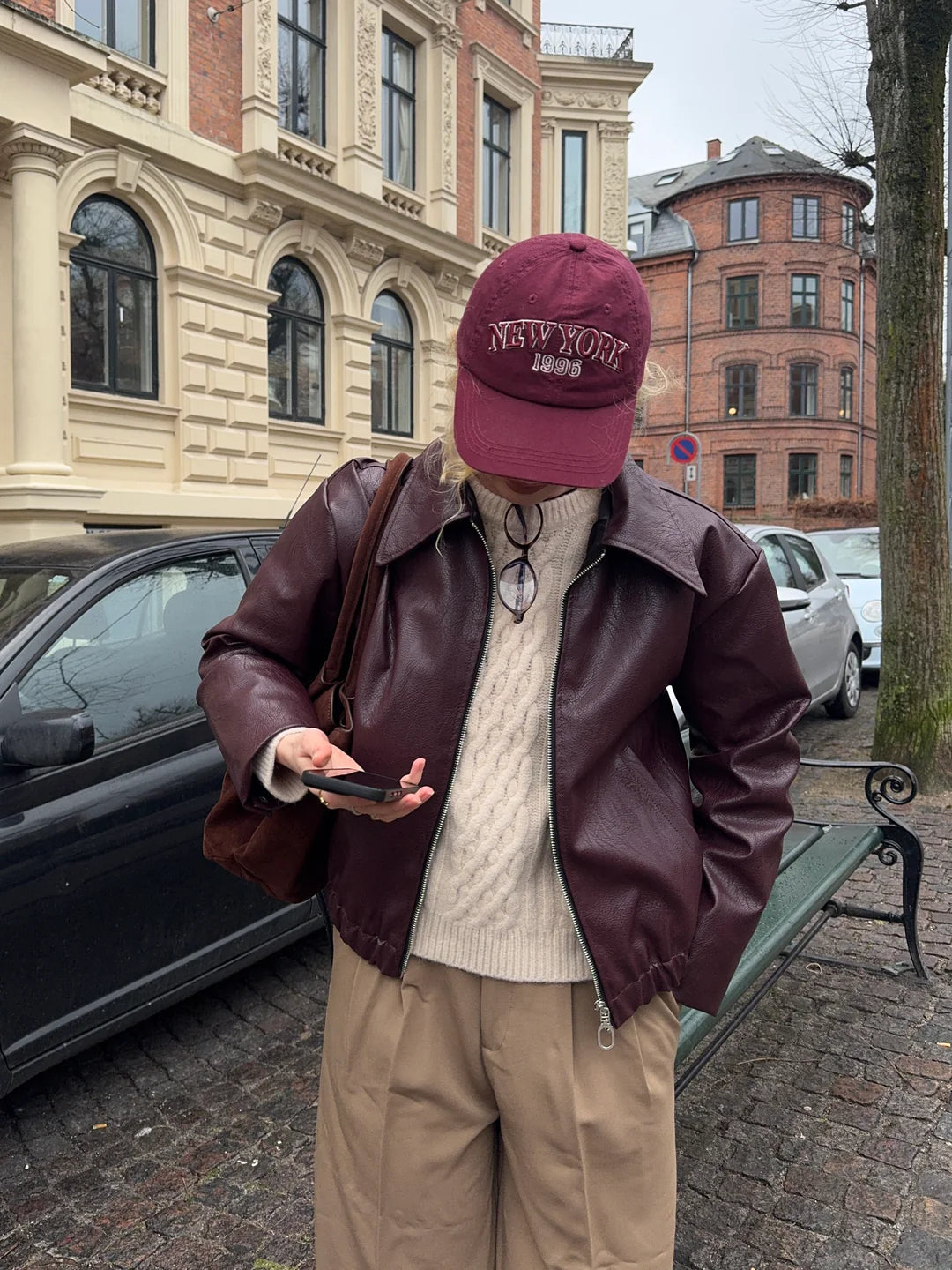 EMMY JACEKT - BURGUNDY