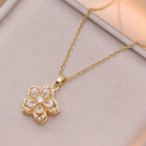 GOLD FROSTED NECKLACE